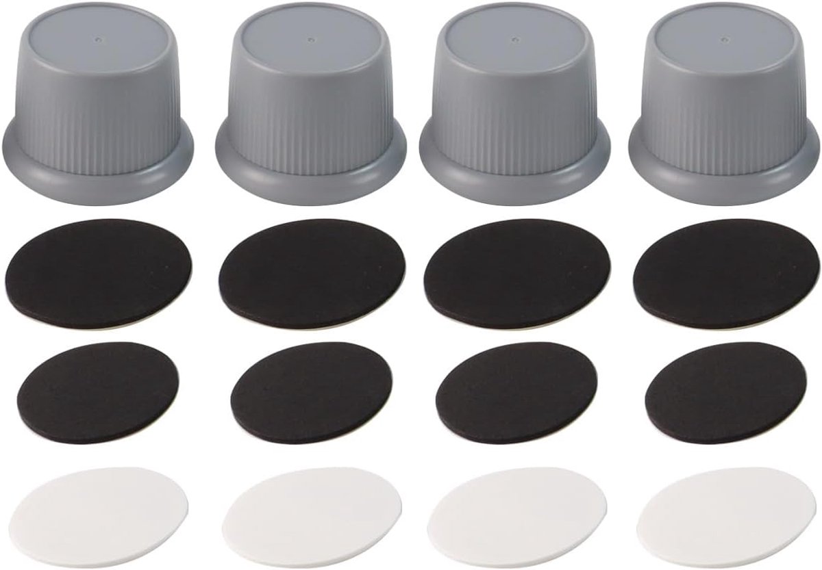 4 stuks verstelbare meubelverhogers, 1,6-2,5 inch slipbankverhogers voor bed, slaapbank, tafel en stoelliften (grijs)