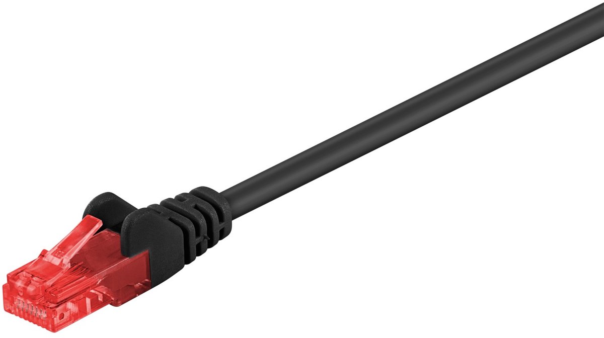 Wentronic CAT6 Netwerkkabel - RJ45 - Zwart - 15 m