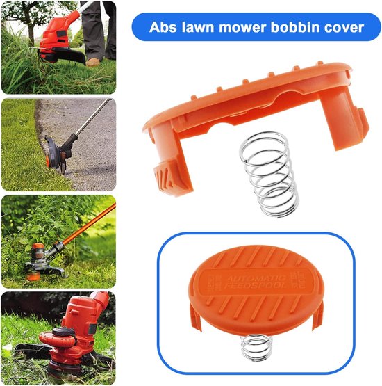Store 2 stuks trimmerspoel dop RC-100-P compatibel met Black & Decker GL530 GL550 GL560 GL570 GL580 GH900 GH600 GH400 GH500 GH610 GH912 trimmer spoel cover — afbeelding 4
