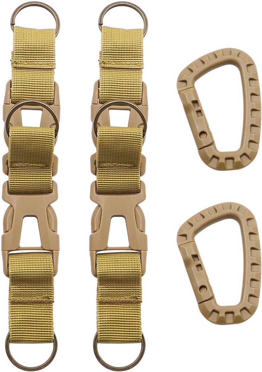 Clip Rugzak Molle Tassen Opknoping Gesp Sleutelhanger Houder Quick Release Tactische Karabijnhaak Sleutelhanger Heavy Duty Opknoping Riem Gesp voor Outdoor