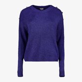 TwoDay dames trui met decoratieve knopen blauw - Maat L