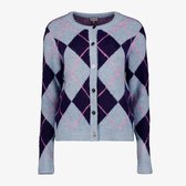 TwoDay geruit dames vest blauw - Maat XL