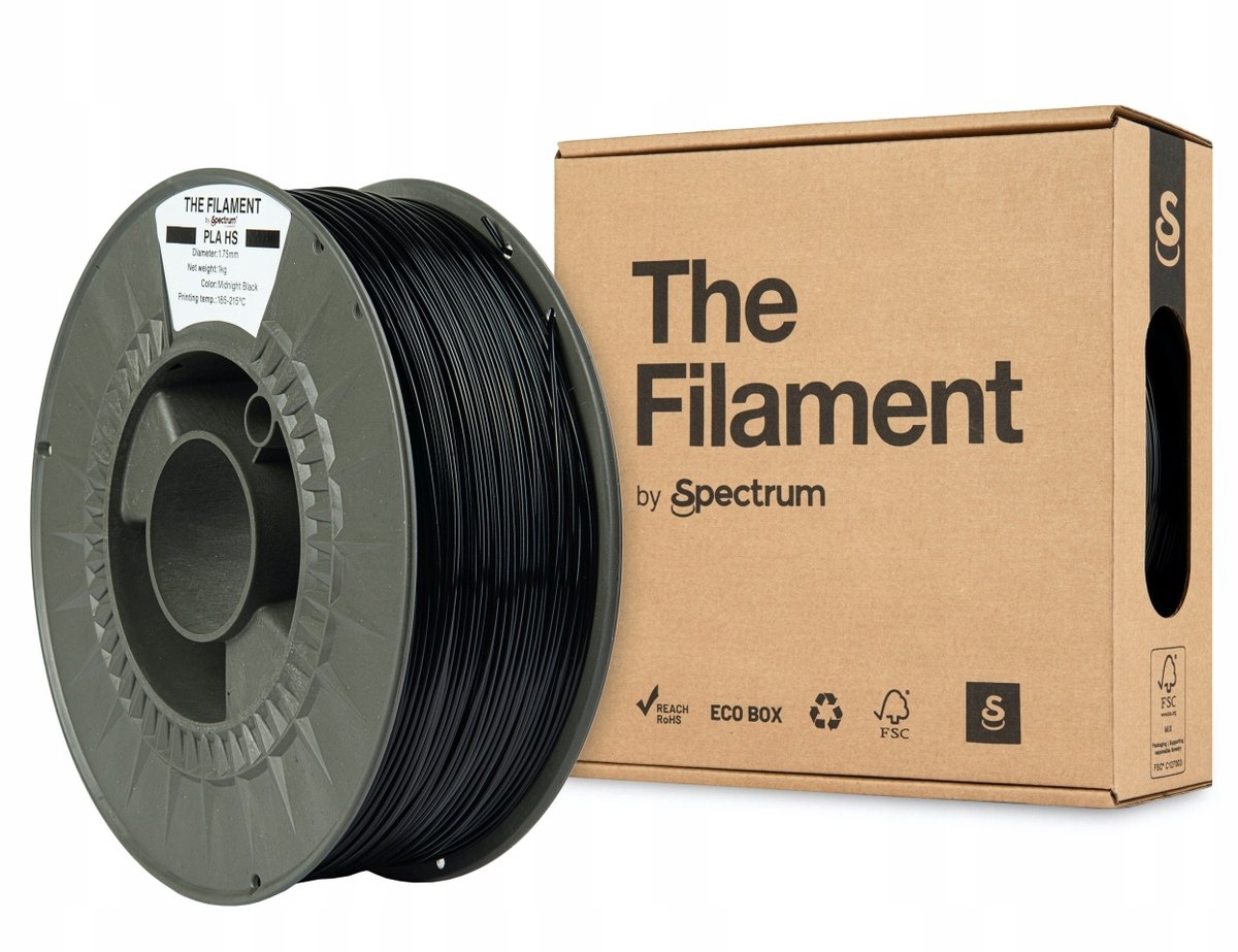 Spectrum Filaments The Filament by Spectrum PLA HS midnight Zwart 1 kg Filament