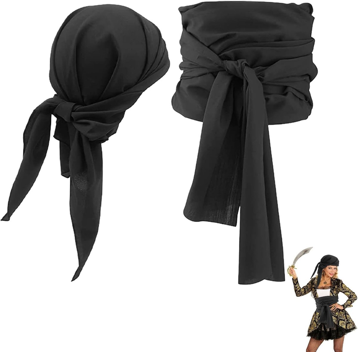piratenkostuum, piratenaccessoires, piratenkostuum, piratenhoed voor carnaval, cosplay, feest
