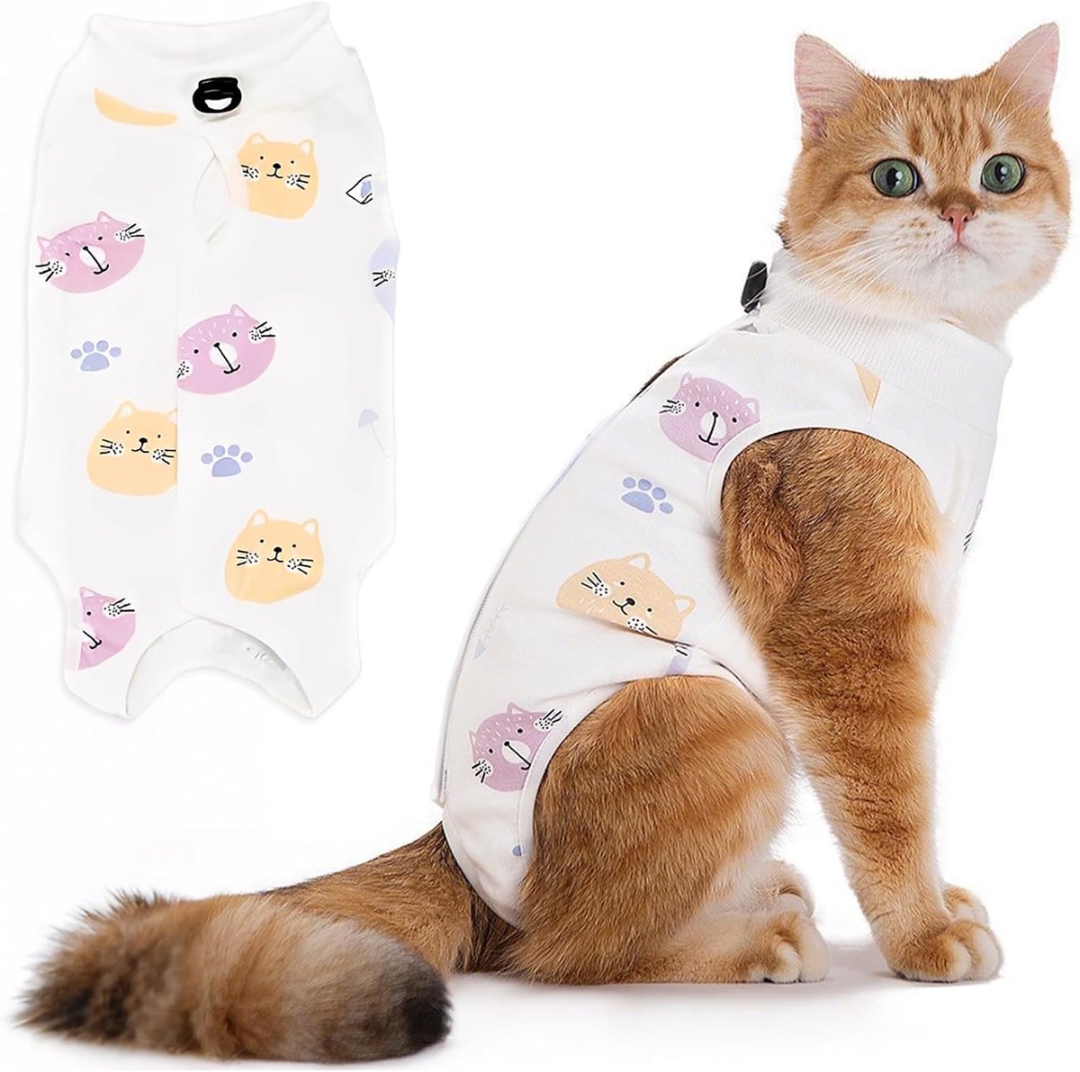 na operatie, kat, vrouwelijk, romper na operaties, vest voor katten na operatie, overall voor katten na operaties, voor kat na operatie, kitten, sterilisatie (stijl B, M)
