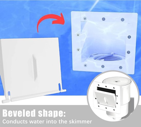 standaard, skimmer-klep, vervanging voor standaard skimmerklep, effectieve filtering voor opbouwzwembaden en zwembaden — afbeelding 3