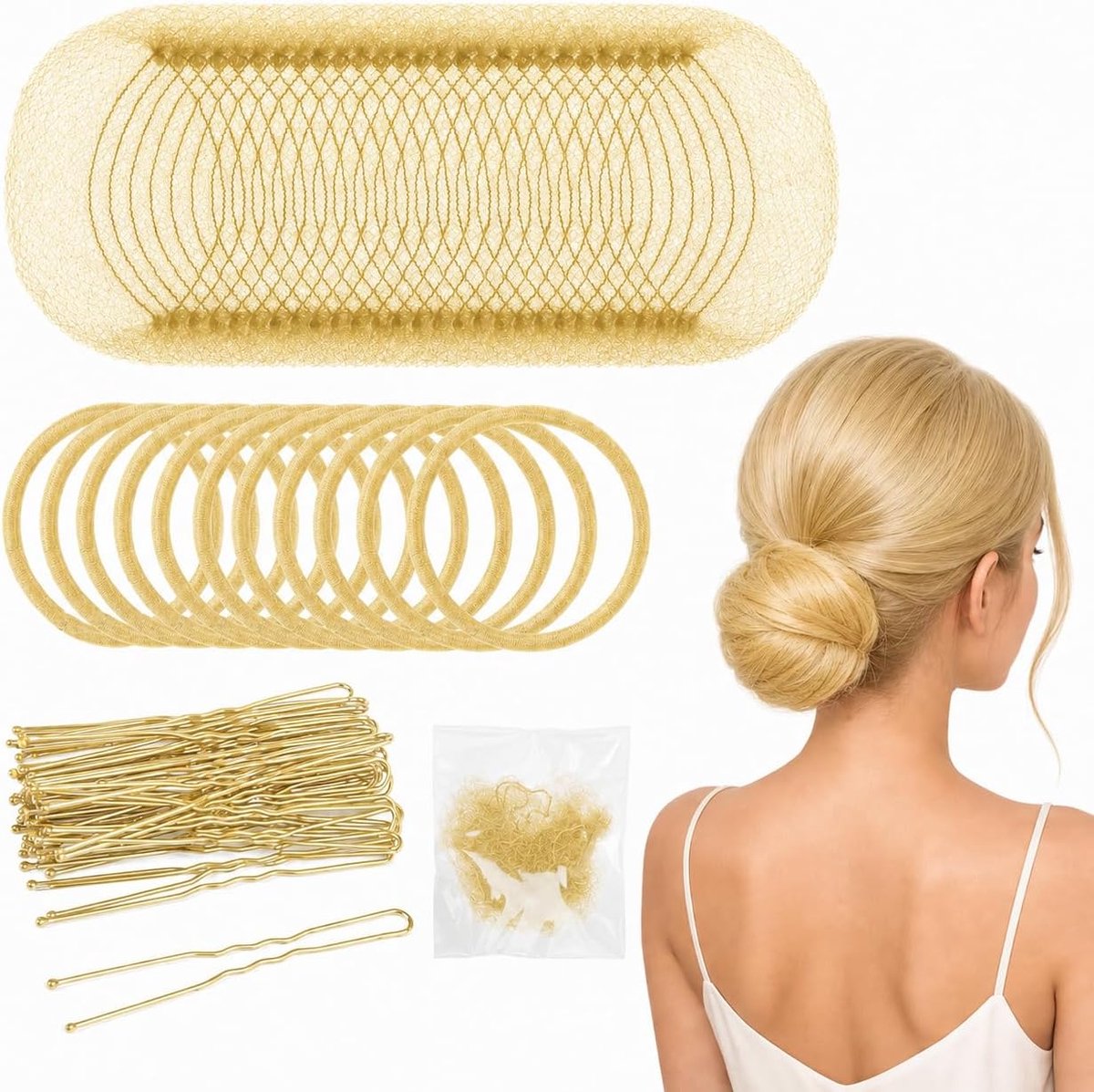 knot haarnet, U-vormige haarspelden, balletaccessoires voor