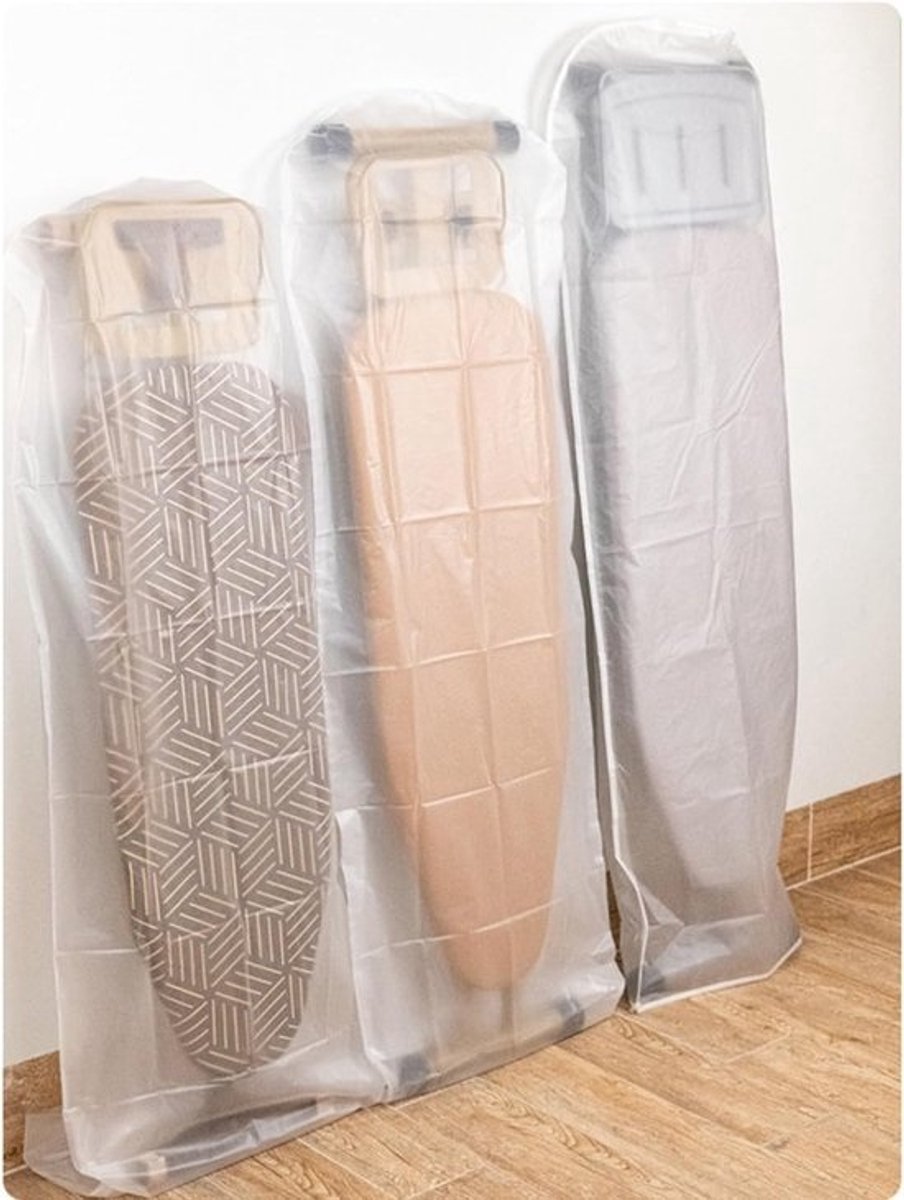 Strijkplankhoes Stof - Opberghoes Beschermhoes - Strijken Thuis - Duurzaam En Schoon - 50x150cm - Transparant