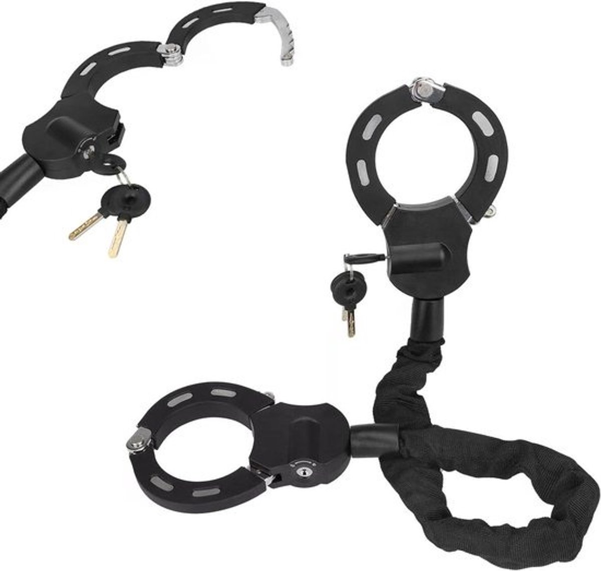 E Scooter Slot - Fietsslot Kettingslot - Voertuig Beveiligen - Gehard Massief Staal - 90 cm - Zwart