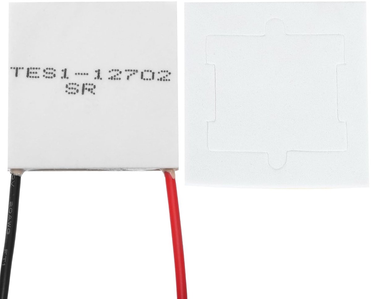TES1-12702 Halfgeleider-koeltabletten, 15,8 V, 2 A, 18 W, thermo-elektrische koellichaam voor koeling, plaatmodule, 30 x 30 mm