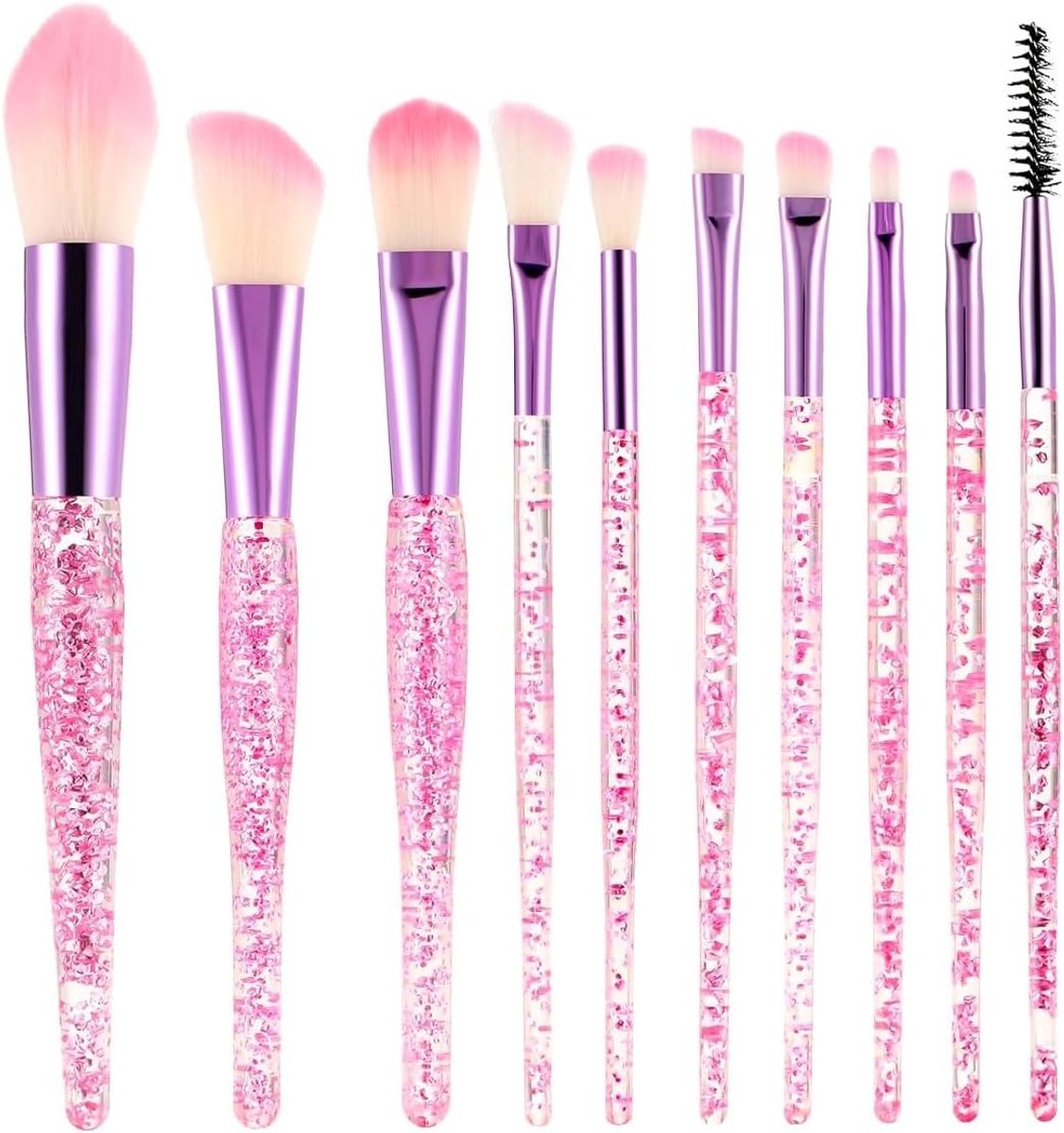 Complete Set van 10 Professionele Make-up Kwasten voor Foundation, Poeder, Blush en Oogschaduw