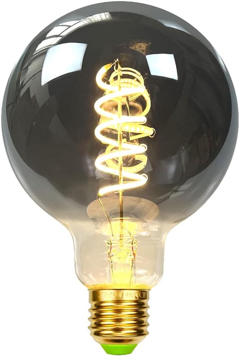 Vintage gloeilamp 4W Dimbaar rookglas 2700K Warm wit Edison Schroef E27 Basis 220 / 240V Decoratieve lampen G95