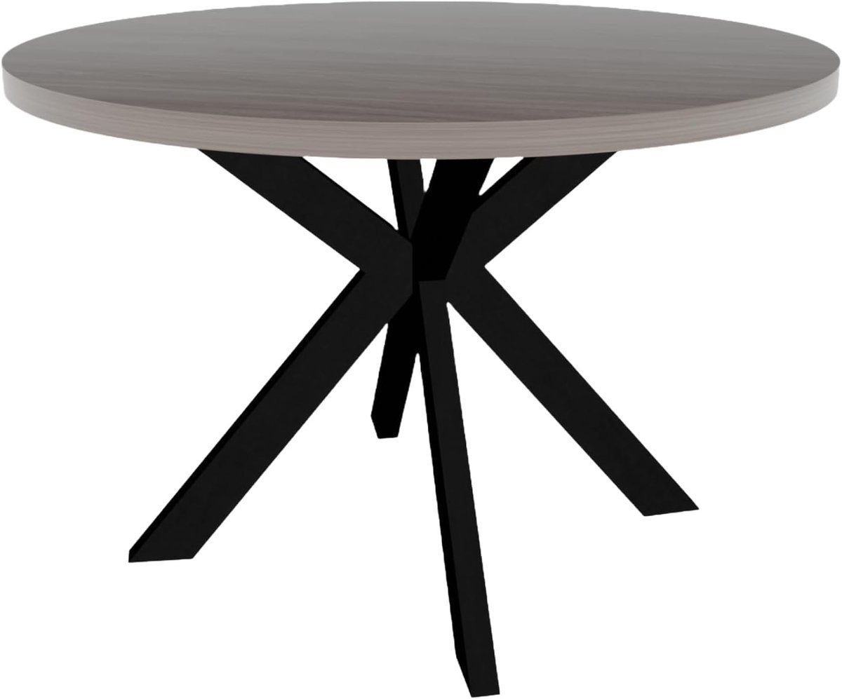 Eettafel rond melamine 120cm Sanne grijs ronde tafel