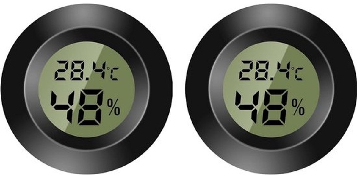 Digitale Binnen en Buiten Thermometer en Hygrometer met LCD Scherm