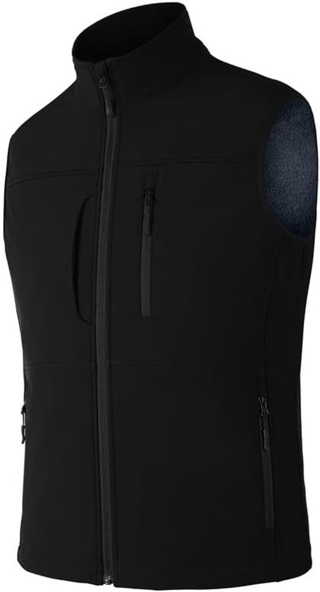 softshell vest voor heren, bodywarmer fleece, volledige rits, softshellvest, heren, outdoor, hardlopen, wandelen, golf, werk