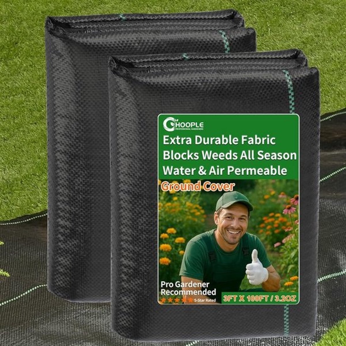 Heavy-Duty Onkruidbarrière Gronddoek - Duurzaam & UV-bestendig Tuin .075 - 100 m²