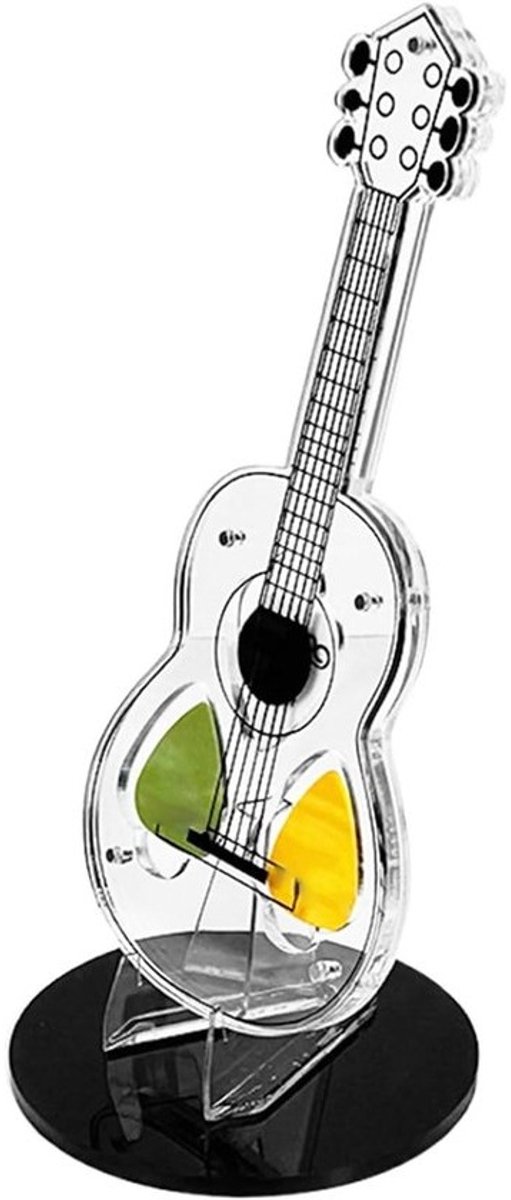 Gitaar Plectrumhouder - Plectrum Display - Plectrums Opbergen - Stofdichte Opbergstandaard - 9x9x23cm - Transparant