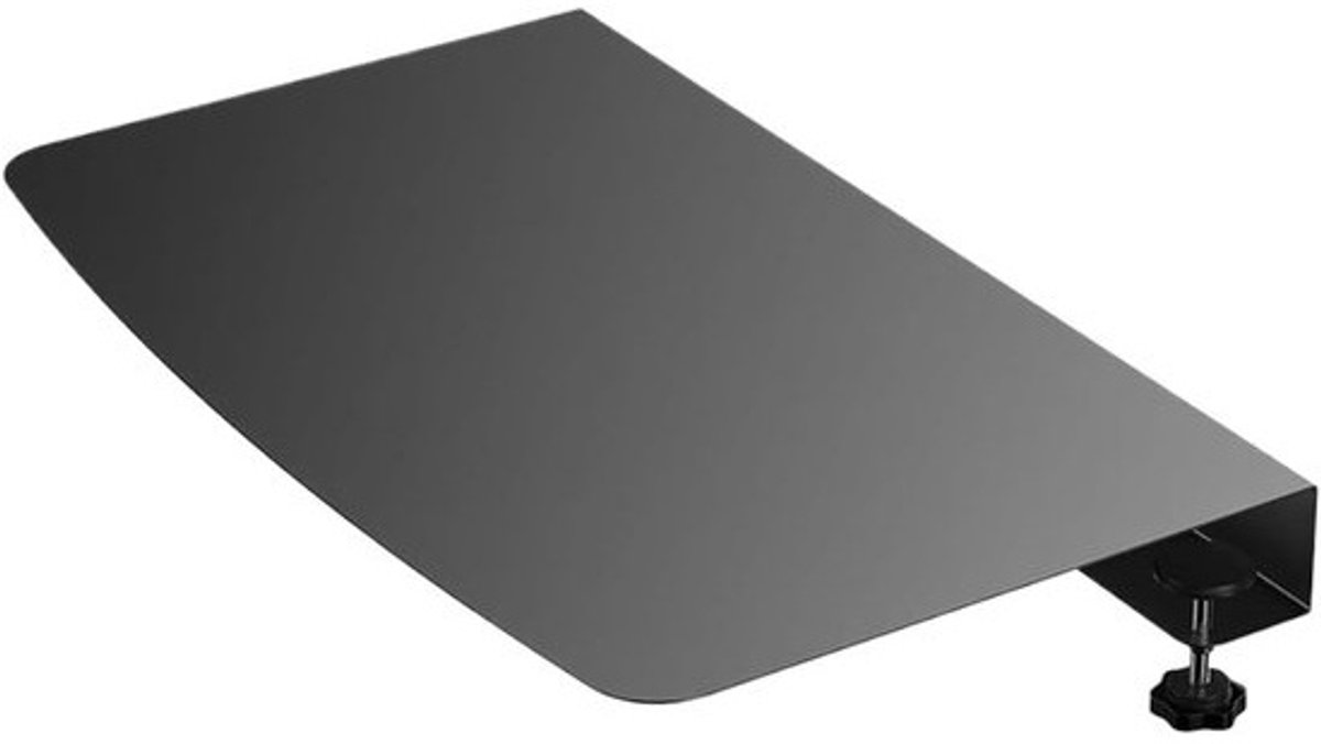 Bureauverlenger - Bureauhoek Vergroter - Werkruimte Optimaliseren - Klembevestiging - 43x25 cm - Zwart