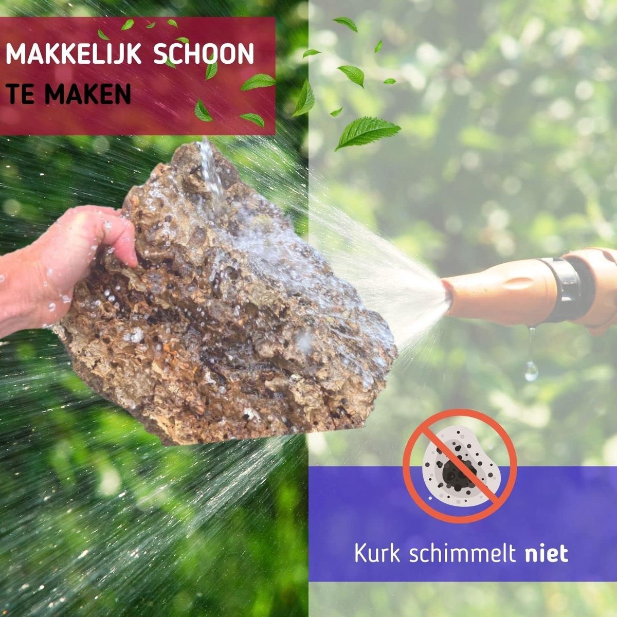 Kurktunnel van zuivere kurkschors, 20cm lang, 15cm hoog - ideaal als terrariumdecoratie