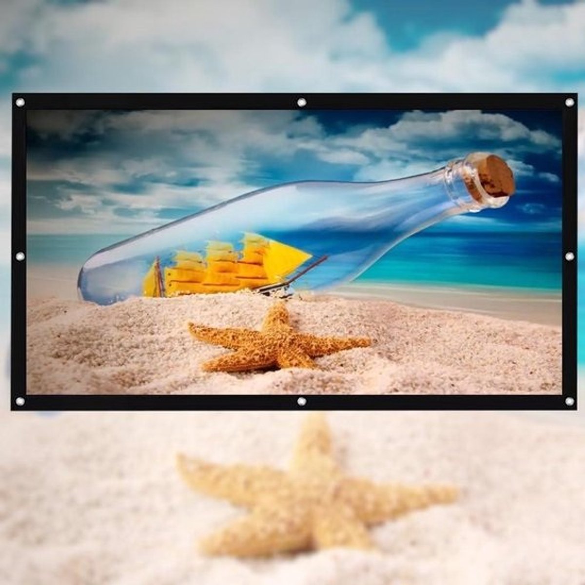 Projectiescherm - Filmscherm Bioscoopscherm - Thuisbioscoop Creëren - Opvouwbaar Wasbaar - 180 inch 16:9 - Wit