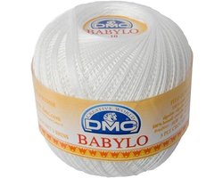 Haakgaren Katoen Babylo Maat 10 voor Decoratie - Wit/Beige Bundel
