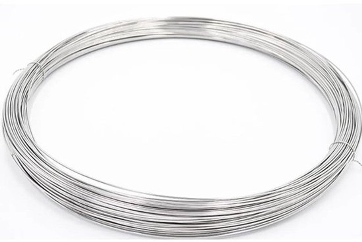 Roestvrij staal touw - Veerdraad kabel - Bevestigen en ophangen - Medium harde draad - 3mm 1 meter - Zilverkleurig