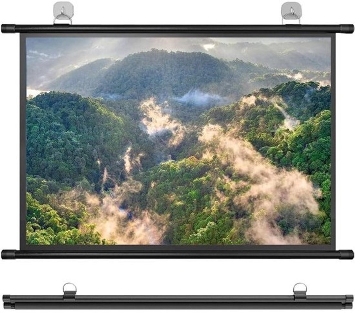 Projectiescherm - Filmscherm Beamer - Thuisbioscoop Films - Handmatig oprolbaar - 40 inch - Wit