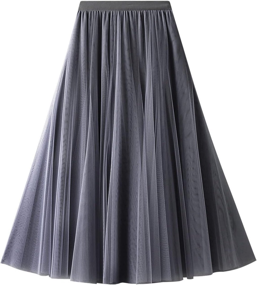 Tule rok dames A-lijn maxi rok dames elastische taille tule rok dames lang eenheidsmaat