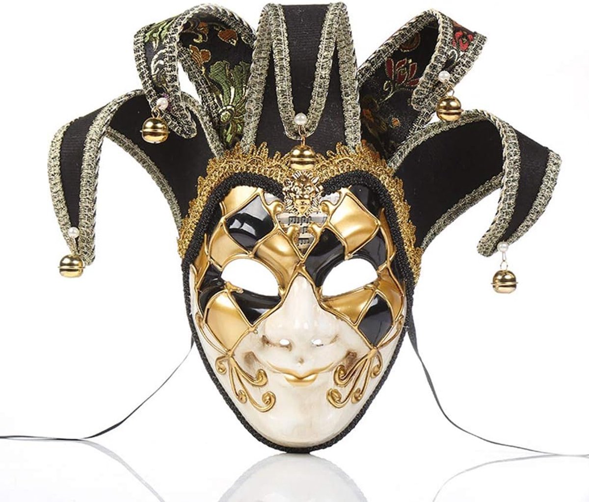 maskerade-masker, gezichtssnaar, Jolly Joker, Venetiaans maskerade-masker, Halloween, cosplay-masker, feest, bal, eindejaarsbal, carnaval, wanddecoratie