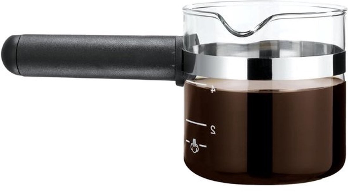 Espresso Karaf - Universele Glas - Koffie Bereiden - Thermisch Schokbestendig - 4 Koppen - Zwart