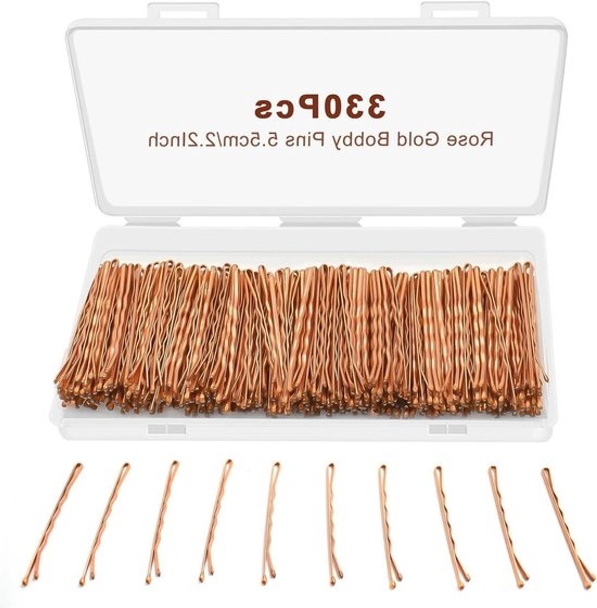 Haarspelden Set - Haarclips - Haar Stylen - Antislip Grip - 330 Stuks - Rose Goud
