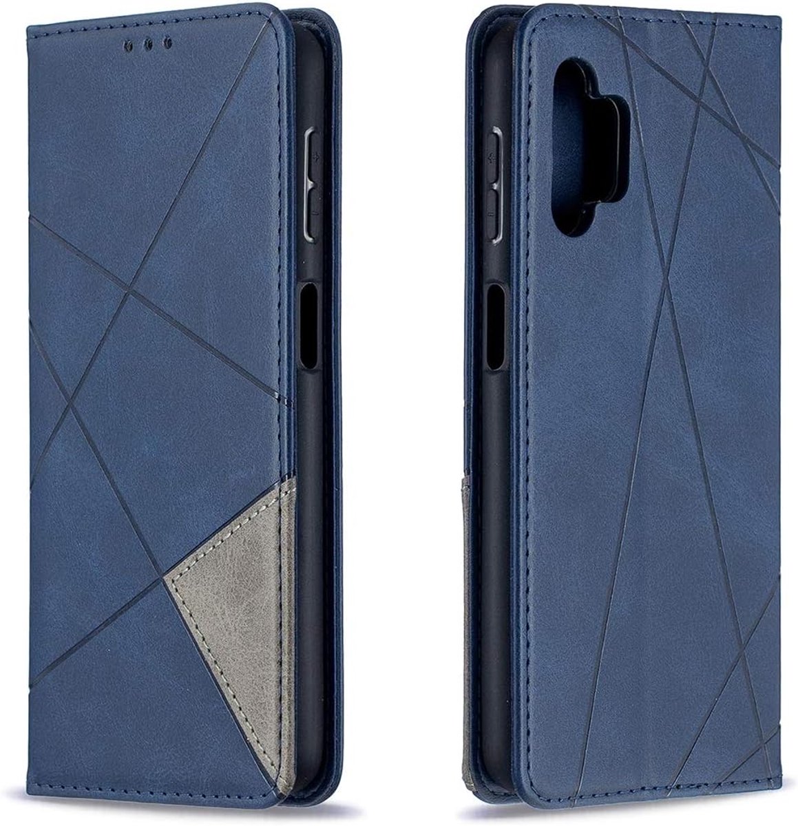 Hoesje voor Samsung Galaxy A32 5G Hoes Book Case, Premium Lederen Flip Wallet Telefoon Case [Kickstand] Hoogwaardige Cover Mobiele Telefoon Case Geval voor Beschermhoes (Blauw)