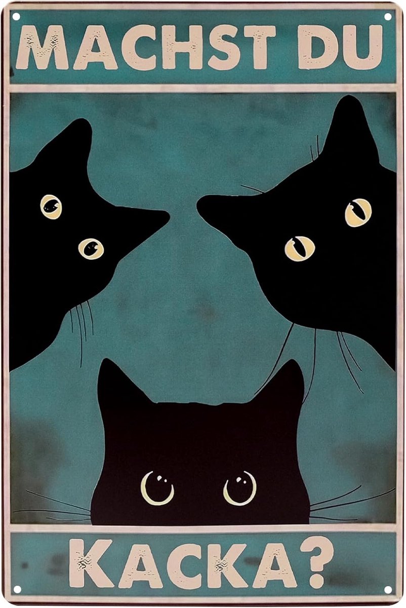 metalen bord, retro, vintage, wanddecoratie voor badkamer en woonkamer, 20 x 30 cm, opgerolde randen, HD lijnolie-print, voor bar, café, restaurant, kantoor, thuis