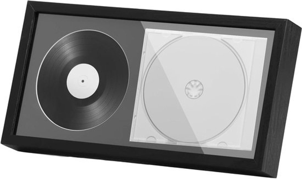 Houten CD-display Frame - Dubbel Groef Frame - Muziek Collectie Tonen - Robuust Hout Materiaal