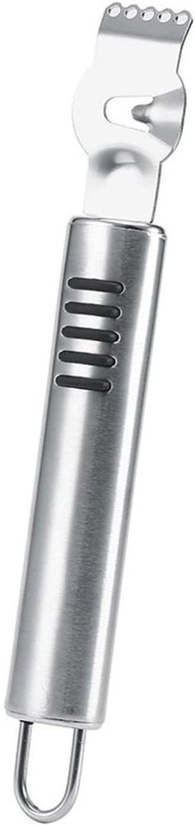 Citrus Zester Peeler - Keukengereedschap Rasp - Cocktails Garneren - Roestvrij Staal - 18 cm - Zilverkleurig