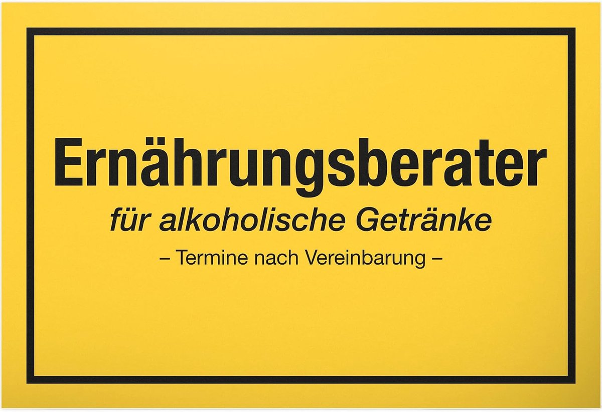 alcoholische dranken, kunststof bord met spreuk (30 x 20 cm), grappig cadeau-idee verjaardagscadeau beste vriend, cadeau mannen, feestcadeau - accessoires drinkspel
