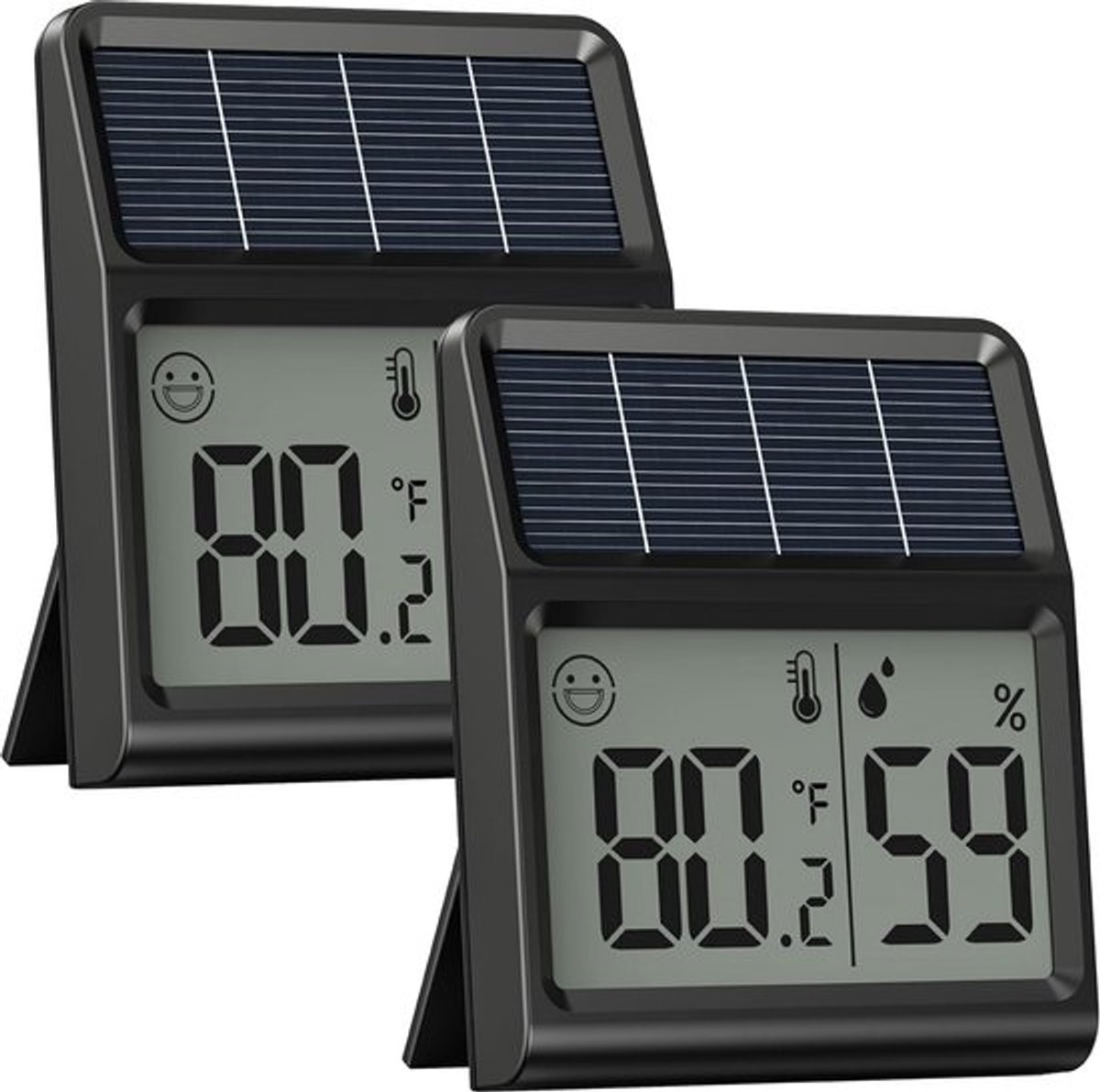 Draadloze Digitale Thermometer en Hygrometer voor Binnen en Buiten op Zonne-energie