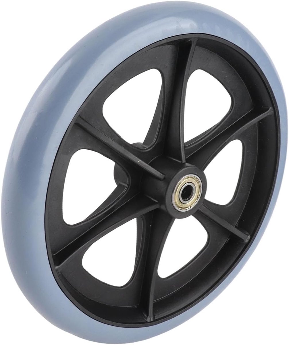 Wielen 8 Inch, TPR Materiaal, Antislip Voorwielen voor Rolstoel en Loopstoel, Grijs, 200mm Diameter