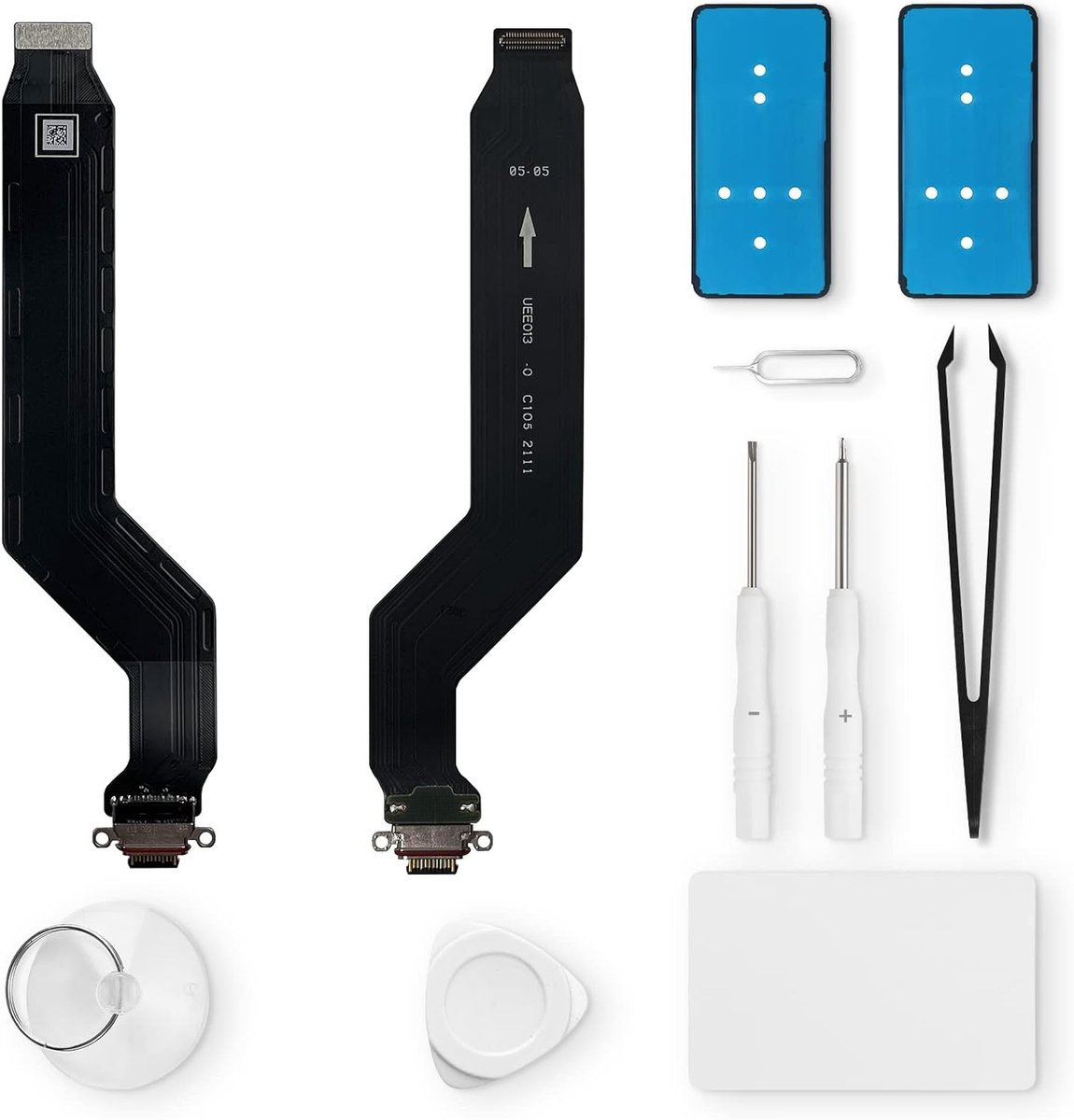 Vervanging voor OnePlus 8T Oplader Poort Microfoon Hoofdtelefoonaansluiting met Reparatie Kit