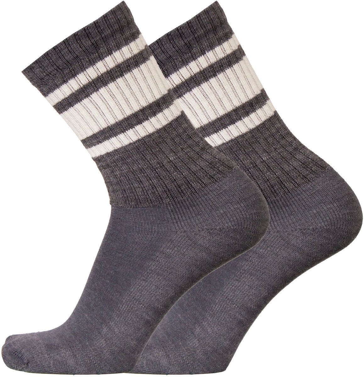 UphillSport - 2-Pack - Padel Tennissokken - Merinowol Demping - Heren / Dames - grijs - 47-50 - 9526