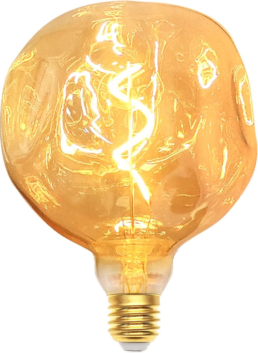 Led Lamp Dimbaar Gloeilamp E27 Vintage Warm Wit 3W Edison Led Gloeilamp Ideaal Voor Decoratieve Nostalgie En Retro Verlichting, Amberkleur-1 stuk-125mm