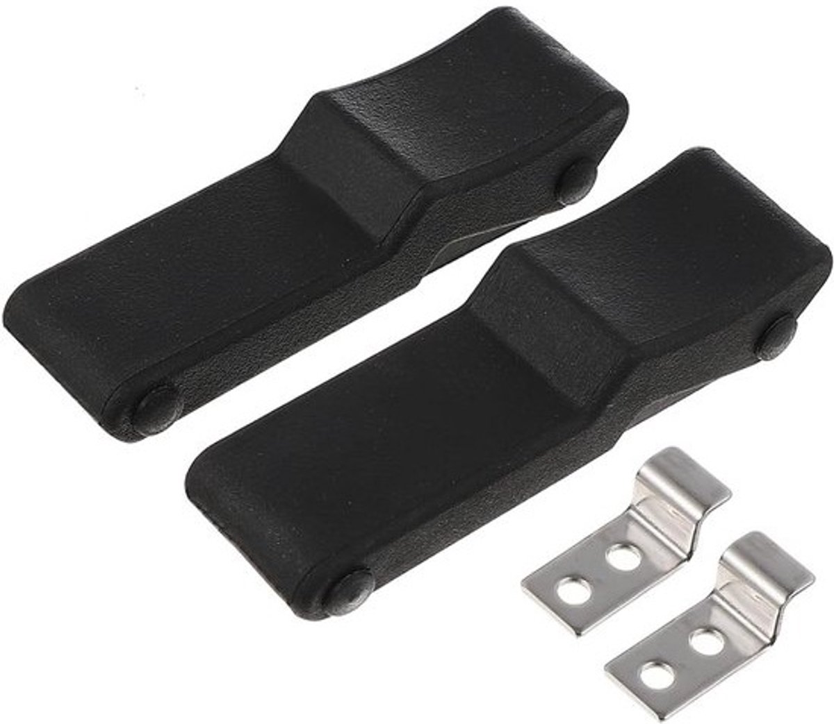 Knevelsluiting Set - Klem Haspel - Kasten Sluiten - Schokabsorberend Rubber - 97 cm - Zwart