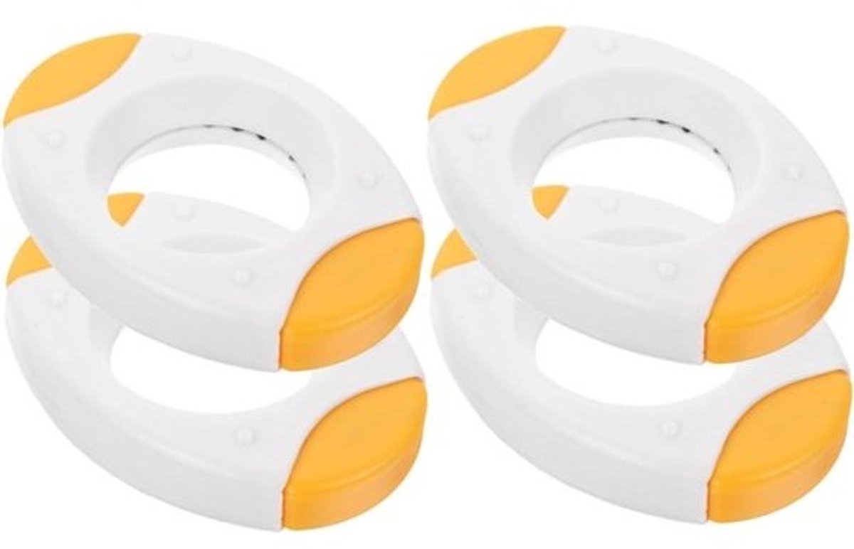 Eierschaalopener Set - Eier Topper - Ontbijt Maken - Vaatwasserbestendig - 2 Sets - Geel