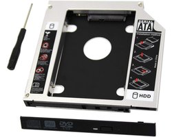 9,5 mm SATA naar SATA 2e SSD HDD Harde Schijf Caddy Adapter Lade Behuizingen Compatibel met DELL HP Lenovo ThinkPad ACER Gateway ASUS Sony Samsung MSI Laptop