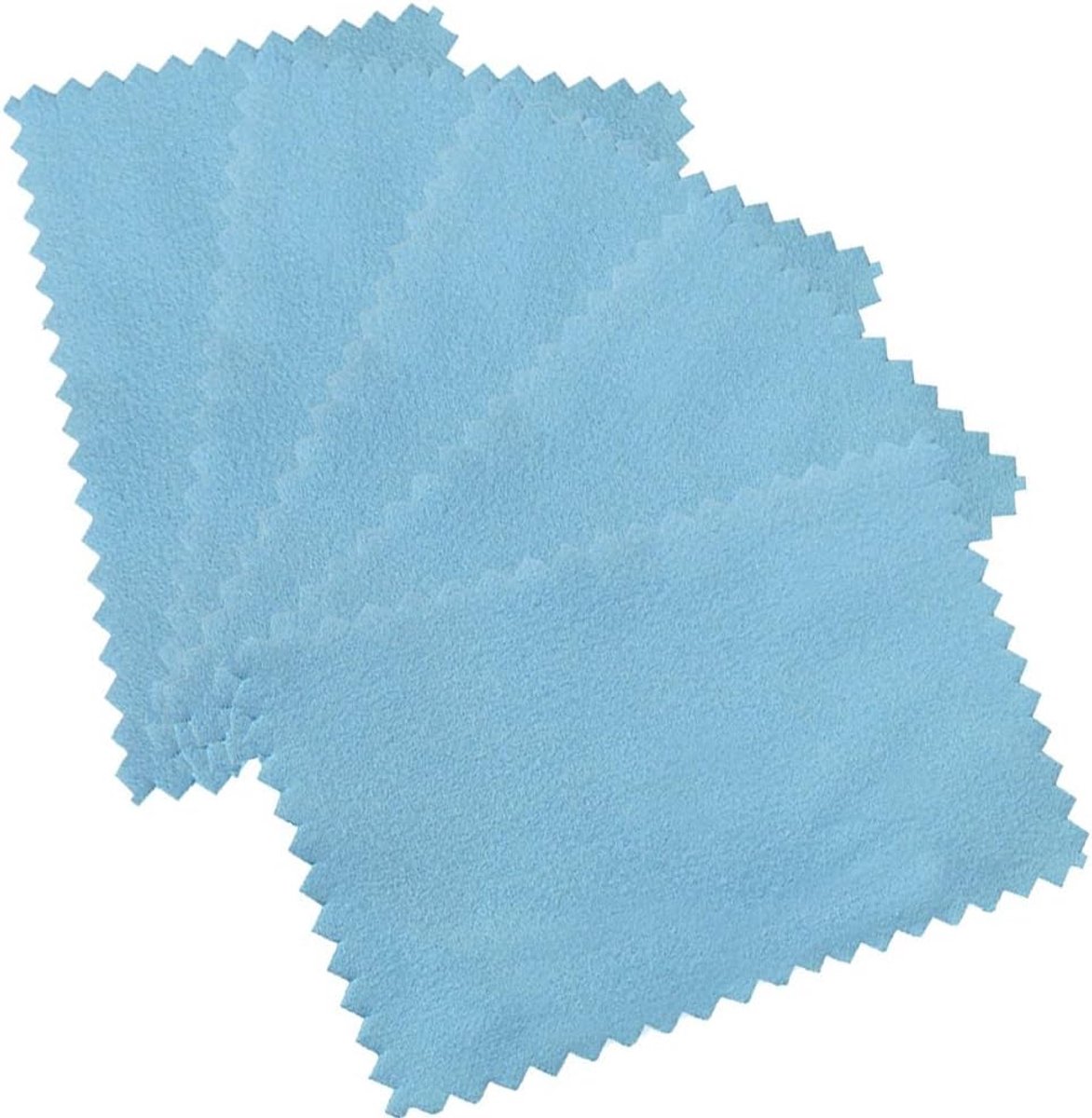 sieradenpoetsdoek polijsten voor goud platina en sterling zilver, 5 stuks (blauw) Blauw