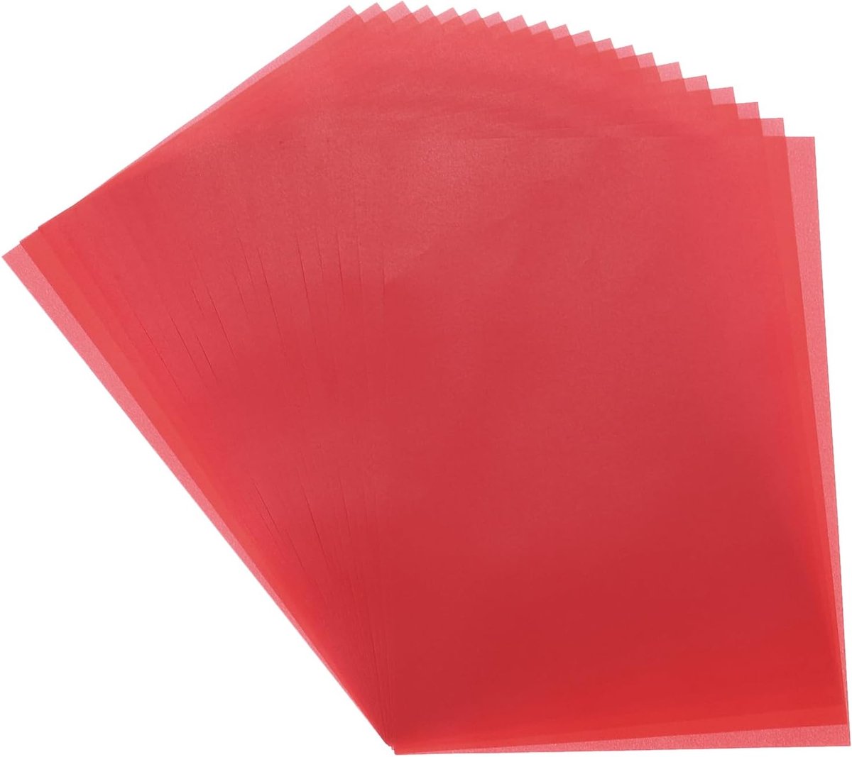 Perkamentpapier, 40 vellen, rode transparantie, 21,9 x 15 cm, bedrukbaar perkamentpapier, doorschijnende perkamentvellen voor het afdrukken van bruiloftsuitnodigingen