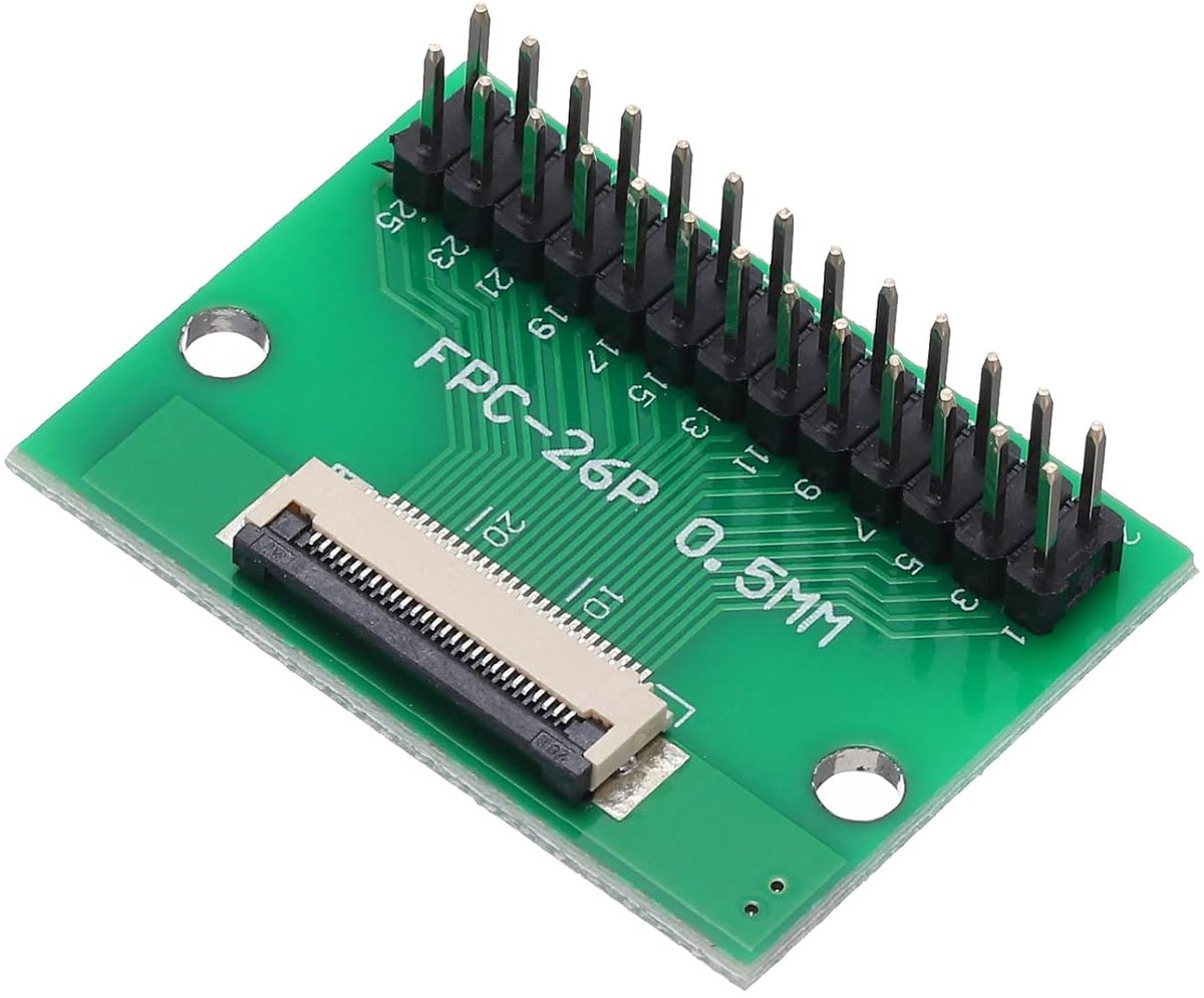 26-pins 0,5 mm aansluiting op 2,54 mm dubbel bestand mannelijke pin strip header adapter converter PCB voor LCD TV / digitale camera's / computer