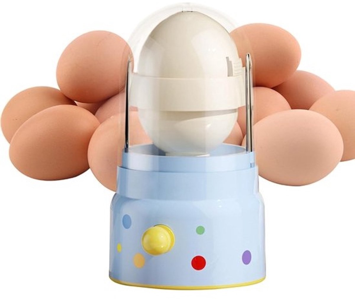 Eimixer Shaker - Keukengereedschap Blender - Eieren Maken - Handmatige Trekker - 15.5 x 8 cm - Blauw