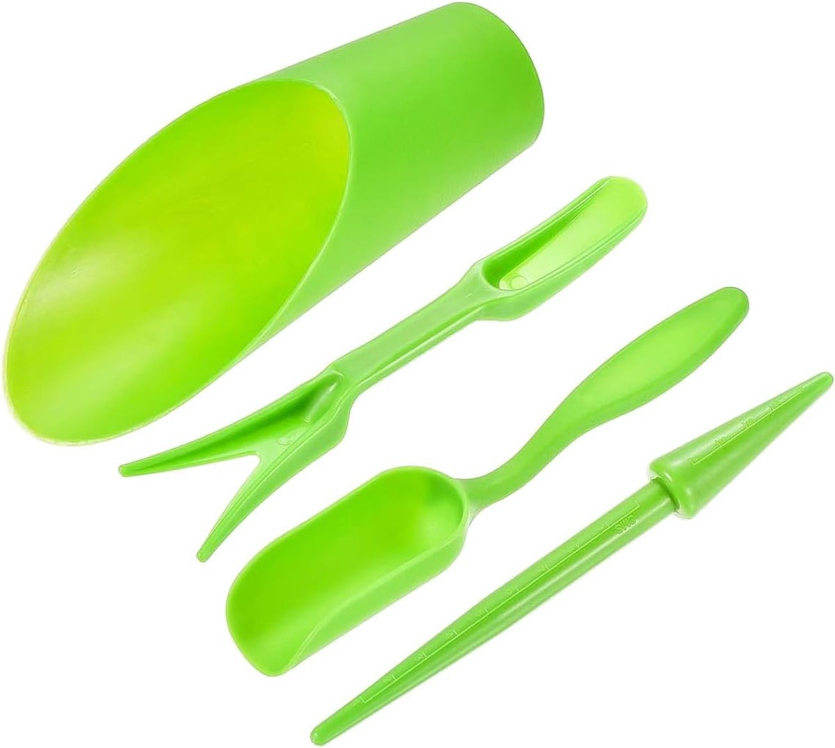 Dailygoods- Gereedschapsset 4-delig - Mini-tuinschep/zaailingverwijderaar - Perforator/zaailingenemmer - Ergonomisch handvat - Lichtgewicht/draagbaar