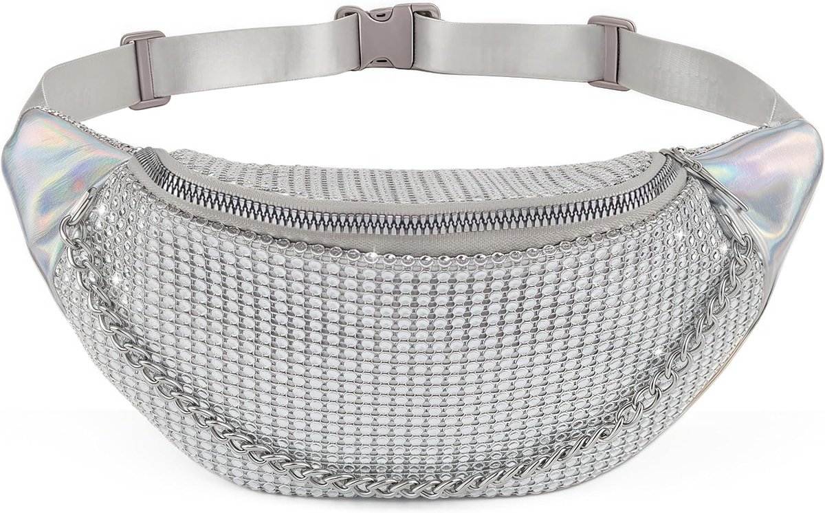 Heuptas voor dames, glittertas, kleine heuptas, elegante heuptas, stijlvolle crossbody tas, waist, fanny pack, met verstelbare schouderbanden, voor feestjes, festivals, vrije tijd, dates